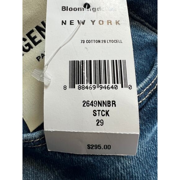 L'AGENCE JEANS WOMENS SIZE 29 RUTH HIGH RISE STRAIGHT RAW HEM STOCKTON BLUE NEW - Picture 11 of 14